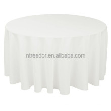 Couche de nappe de table de mariage en polyester rond de 120 pouces